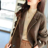 HUALIN FASHION2025秋韓版寬松顯瘦毛呢外套甜美元氣百搭潮款 主圖色 S