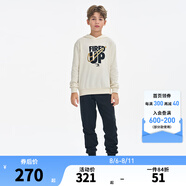NIKE 3BRAND 耐克男女童純棉毛圈衛(wèi)衣褲子套裝2025秋季兒童休閑套裝 棉花糖【純棉毛圈】 150 /72 【建議身高140-152cm】