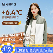 網(wǎng)易嚴(yán)選【斷碼特賣】搖粒絨外套沖鋒衣內(nèi)膽抓絨衣防風(fēng)夾克城市輕戶外 [24秋]搖粒絨(短絨)-曠野綠拼接女 L