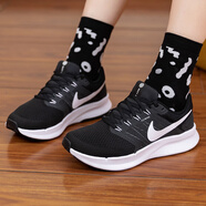 耐克（NIKE）女鞋 2025新款夏季RUN SWIFT 3運(yùn)動(dòng)鞋網(wǎng)面透氣慢跑鞋緩震跑步鞋  黑/白-002 36.5