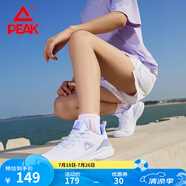 匹克（PEAK）男鞋新款低幫網(wǎng)面耐磨減震跑步鞋舒適透氣運(yùn)動鞋 【女款】大白/淺紫 39