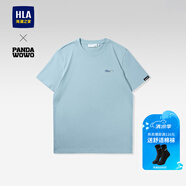 海瀾之家（HLA）短袖T恤男panda wowo熊貓涼感t恤圓領短袖男夏季 淺藍JQ L 175/92A(L) 推薦69-75kg