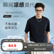 伯爵卓爾【涼感莫代爾進(jìn)口匹馬棉】短袖T恤男士二代升級(jí)25夏季新款打底衫 午夜藍(lán) （2代升級(jí)/進(jìn)口面料） M (170)