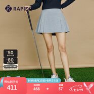 Rapido靂霹道春秋女士GOLF高爾夫百褶裙休閑運動半身裙CP3127Z01 淺灰色 S 155/62A