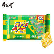 康師傅 3+2蘇打夾心餅干蛋糕 檸檬味500g 休閑零食 早餐下午茶