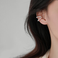 瑞泓祥925純銀珍珠耳骨夾無(wú)耳洞耳飾女輕奢高級感2025新款爆款小香耳環(huán) 純銀珍珠耳夾【兩只】