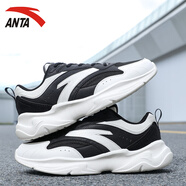 anta kids安踏男鞋運(yùn)動(dòng)鞋2025夏季新款男士透氣網(wǎng)面輕便跑步鞋男款減震跑鞋 8812-6象牙白/黑 39