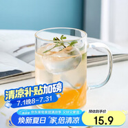 唯銘諾（WEIMINGNUO）高硼硅玻璃杯帶把家用水杯子男啤酒杯咖啡牛奶杯泡茶杯耐熱500ml