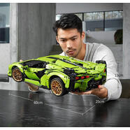 蘭博基尼跑車積木機械組系列男孩子遙控汽車大型拼裝玩具生日禮物 限量版-大蘭博基尼長60cm/步驟分