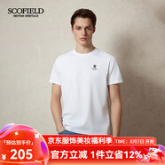 Scofield【新疆棉】男士24年夏季新款商務(wù)休閑時尚短袖多色T恤 象牙白色 XL (180)