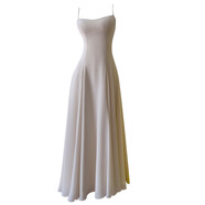 衣閣里拉2025夏長(cháng)款收腰顯瘦吊帶連衣裙69285 69285米白色 S