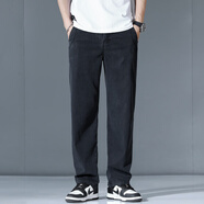 CALVIN KLEIN JEANS2025秋裝休閑褲男薄款寬松直筒長(zhǎng)褲子潮牌青少年男褲 黑色 31