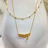 XUPING旭平首飾合金日常簡(jiǎn)約女生項鏈送禮物精美飾品 銅錢(qián)項鏈