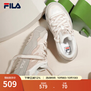 斐樂(lè )（FILA）斑斕鞋ROSETTA女鞋板鞋新款面包厚底鞋復古休閑鞋 奶白/淺粉-GP 36