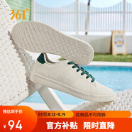 361°運動板鞋男春夏季透氣復(fù)古百搭小白休閑板鞋子男672126611-5