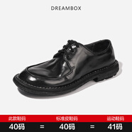 Dream Box鈞博vibram2025春夏新款休閑皮鞋馬皮棕色輕便透氣男士鞋黑色38
