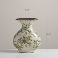 美式鄉村復古田園風(fēng)陶瓷花瓶擺件水培插花客廳餐桌裝飾花器高級感 暗香梅花-24B