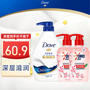 多芬深層營潤美膚沐浴乳1000g+內(nèi)衣洗衣液櫻花300g*2瓶