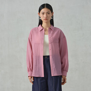 阿依蓮（A.YILIAN）【商場(chǎng)同款】阿依蓮洋氣減齡襯衫外套女2025夏季新款氣質(zhì)防曬上衣 煙粉奶桃 L