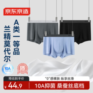 京東京造【蘭精莫代爾】10A抗菌男士?jì)妊澞芯Q絲襠透氣平角   3XL