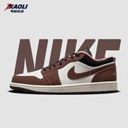 耐克（NIKE）【潮】Air Jordan aj1板鞋男女情侶新款低幫休閑運(yùn)動(dòng)籃球鞋休閑鞋 DM0589/DC6991-200 白棕 女款GS 42.5
