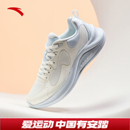 安踏（ANTA）跑步鞋女2025夏季新款輕質(zhì)網(wǎng)面透氣減震運動鞋女士休閑 象牙白/淺霧灰-2 36