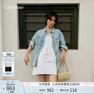 Calvin Klein女包簡(jiǎn)約金屬搭扣鏈條翻蓋式荔枝紋斜挎單肩腋下包禮物DH2806
