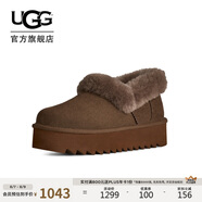 UGG秋季新款女士毛鞋領(lǐng)厚底懶人毛毛鞋1166733DRKT|深太妃糖棕色38