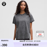 lululemon丨All Yours 女士棉混紡 T 恤 *Wash LW3IRES 瀝青灰星際灰黑水洗云紋 L