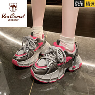 西域駱駝 VANCAMEL2024新款勞保鞋女夏季上班防砸防刺穿久站不累女款工地鋼包頭時尚 玫紅 37