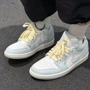 耐克（NIKE） AJ男鞋春秋季新款A(yù)ir Jordan 1 AJ1休閑鞋籃球鞋復(fù)古運(yùn)動(dòng)鞋板鞋 HJ5999-400冰川藍(lán)山峰白 40.5