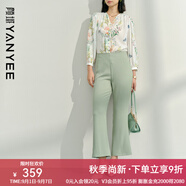 顏域綠色高腰直筒褲女2025新款早秋修身顯瘦垂感通勤休閑九分褲子 綠色 2XL