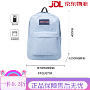 JANSPORT莫蘭迪色系24年新款背包大學(xué)生男女高中書包中號(hào)通勤背包 26L-4QUE7G7-霧霾藍(lán)-電腦隔層+水
