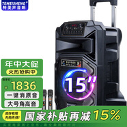 TEMEISHENG 特美聲SL12-31廣場(chǎng)舞音響戶外低音炮大音量家用k歌唱歌便攜式藍(lán)牙移動(dòng)戶外音響大功率藍(lán)牙音箱 15寸標(biāo)配+2支無(wú)線話筒+大禮包