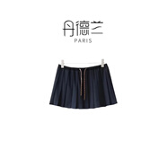 丹德蘭2025新款百褶裙短裙女半身裙高腰顯瘦傘裙蓬蓬裙-7031 黑色 M （105-125斤）