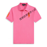 POLO SPORT美國(guó)保羅POLO衫男士夏季珠地棉Polo男裝翻領(lǐng)刺繡大馬短袖T恤 玫紅色 S