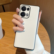 羽唐（YUTANG）適用OPPOreno13手機(jī)殼素皮荔枝紋真皮保護(hù)套R(shí)eno13Pro 【高雅白】 OPPO Reno13【膚感荔枝紋】
