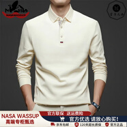 NASAWASSUP奢侈高端長(zhǎng)袖t恤男2025新款純棉親膚透氣寬松polo衫商務(wù)翻領(lǐng)體恤 甜玉米 【專(zhuān)柜品質(zhì)】 M 100-120斤