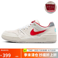耐克NIKE男休閑鞋FULL FORCE LO新年紅運動(dòng)鞋FZ5054-161帆白/紅40