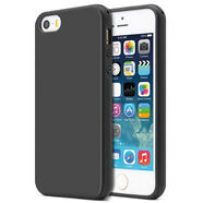優(yōu)選加厚硅膠手機殼適用蘋果SE手機8plus防摔全包iphone5S男6S磨砂軟 黑色 iPhone12