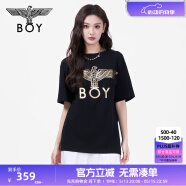 BOY LONDON【暗黑羅盤】夏情侶款短袖權(quán)杖印花炸街潮牌T恤N01906 黑印金N01906 經(jīng)典升級(jí)款 XS