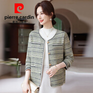 皮爾卡丹（pierre cardin）2025新款短款針織開(kāi)衫春秋上衣時(shí)尚洋氣小個(gè)子女裝薄款 咖色 L