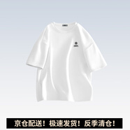雪中飛 SNOW FLYING純棉寬松圓領(lǐng)短袖男女同款T恤 【縮寫】白 L