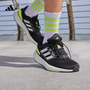 adidas PUREBOOST 22隨心暢跑舒適體測跑鞋男子阿迪達斯官方 黑色/黃色/白色   42