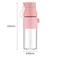 樂(lè)扣樂(lè)扣（LOCK&LOCK）水滴玻璃杯 【500mL】牡丹粉_LLG594PIK