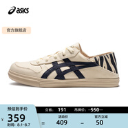 亞瑟士ASICS板鞋男女同款情侶一腳蹬休閑鞋運(yùn)動(dòng)鞋 AARON SLIP-ON 米色/藏青色 44