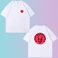 普賓迪陳奕迅武漢演唱會(huì )同款短袖 t恤Eason黑色FearandDreams寬松上衣服 白色【微笑】 S 建議70-90斤