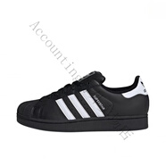 阿迪達斯 （adidas）Originals Superstar 輕便 休閑 運動鞋 金標(biāo) 板鞋 JI0079黑色/白色 37