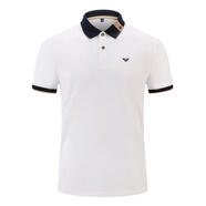 EMPORIO ARMANI EA7阿瑪尼POLO汗衫翻領(lǐng)純·棉短袖T恤男夏季新款寬松大碼體恤男t 白色AM2383 短·袖Polo M 建議100-110斤