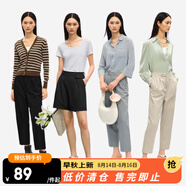 網易嚴選春夏神褲微彈高腰顯瘦西裝褲錐形褲女通勤輕復古時尚垂感 墨黑色*錐形褲 S (160/64A)